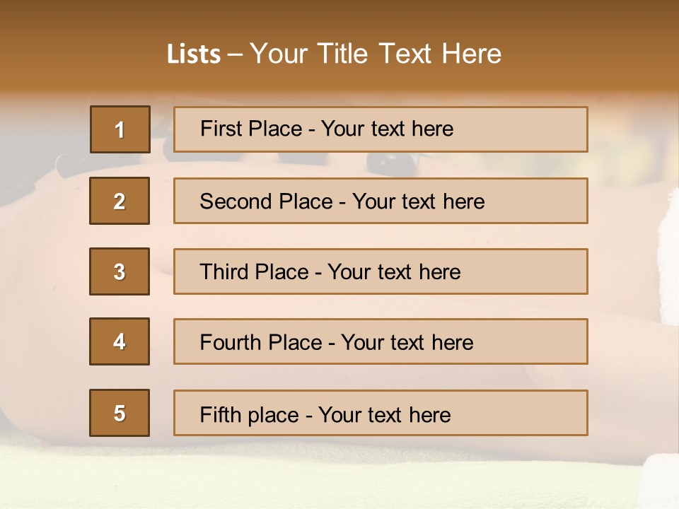 Towel Orchid Treatment PowerPoint Template