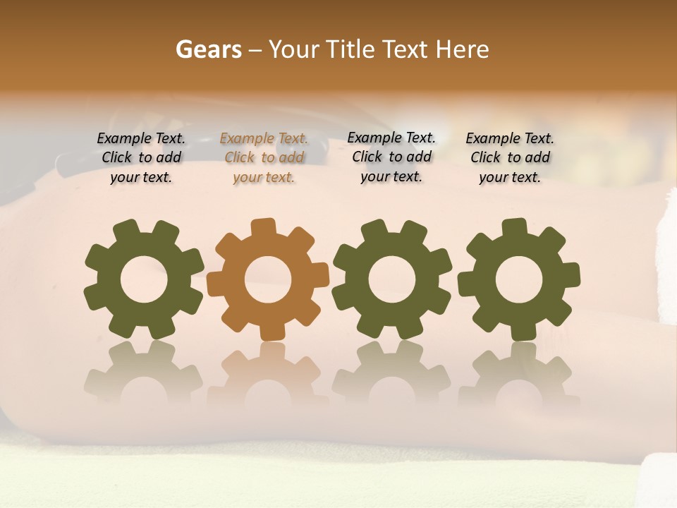 Towel Orchid Treatment PowerPoint Template