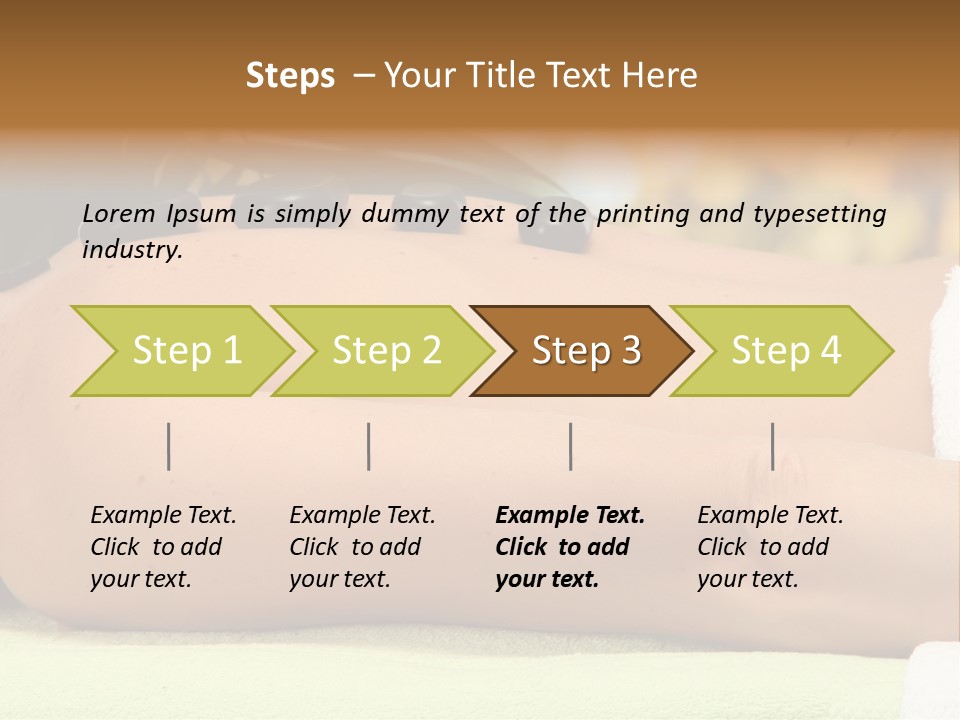 Towel Orchid Treatment PowerPoint Template