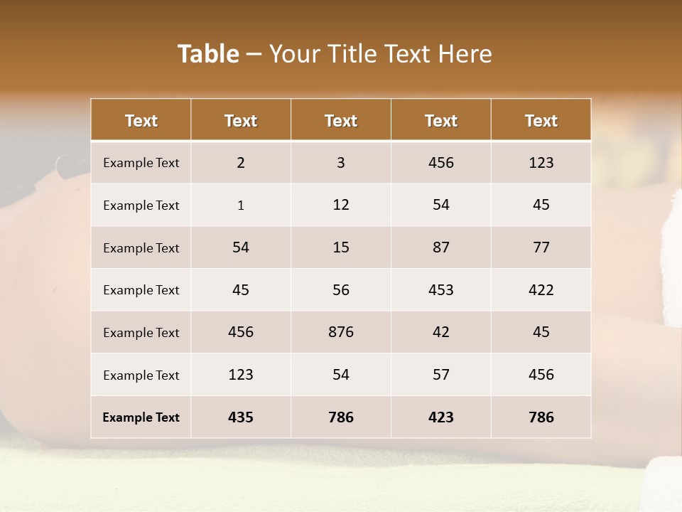 Towel Orchid Treatment PowerPoint Template