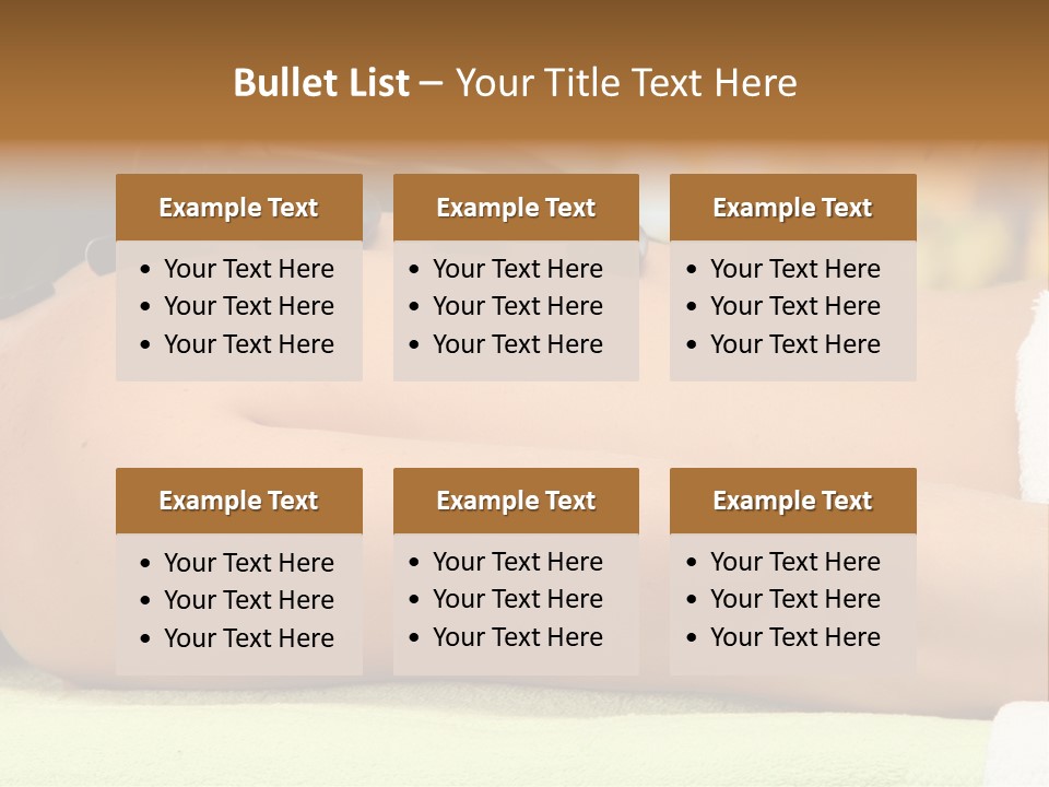 Towel Orchid Treatment PowerPoint Template