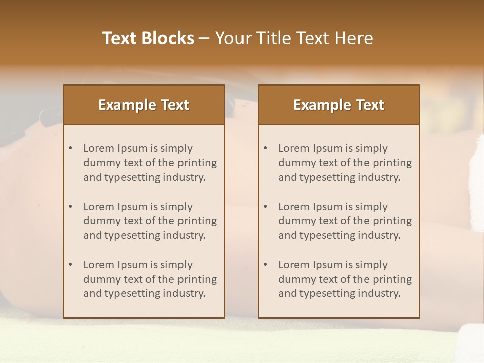 Towel Orchid Treatment PowerPoint Template