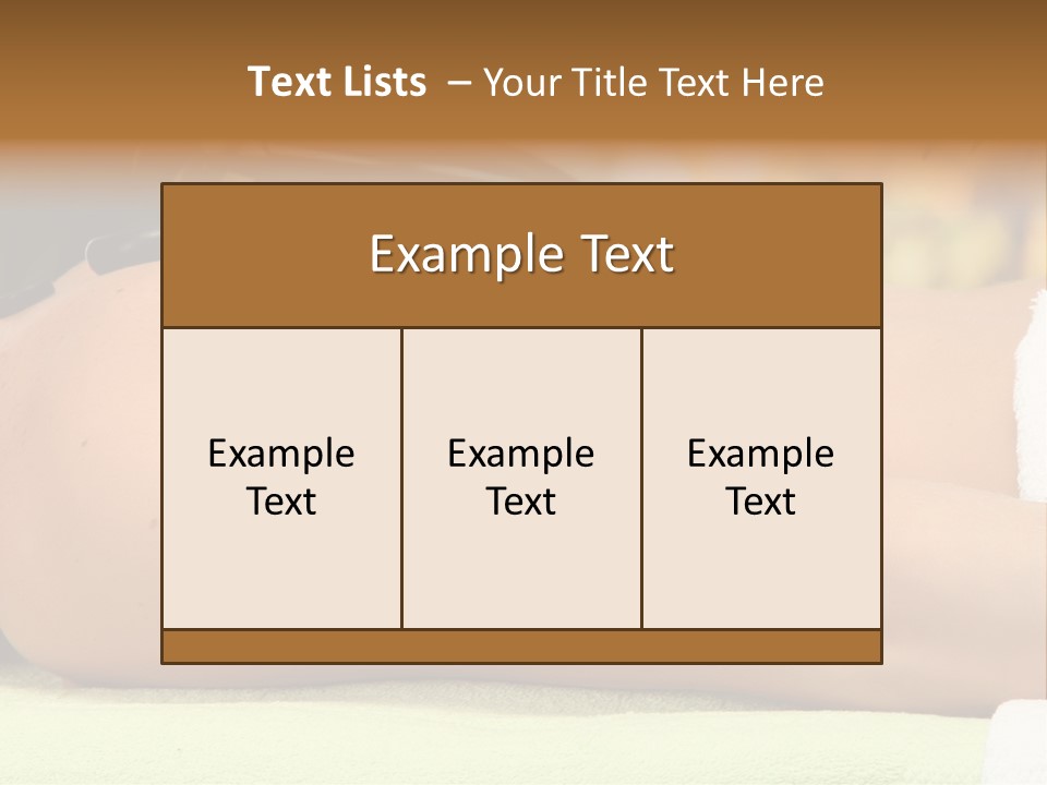 Towel Orchid Treatment PowerPoint Template