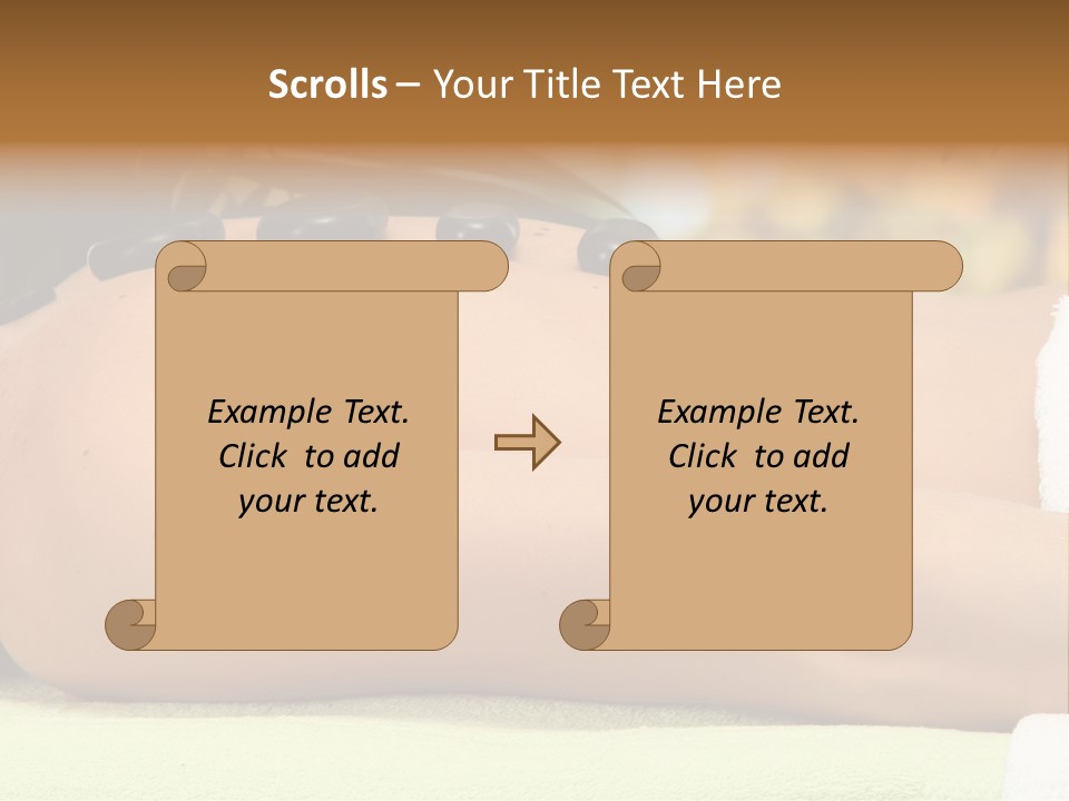 Towel Orchid Treatment PowerPoint Template