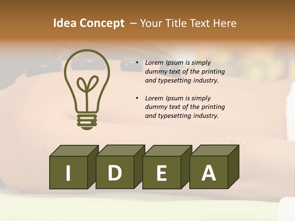 Towel Orchid Treatment PowerPoint Template