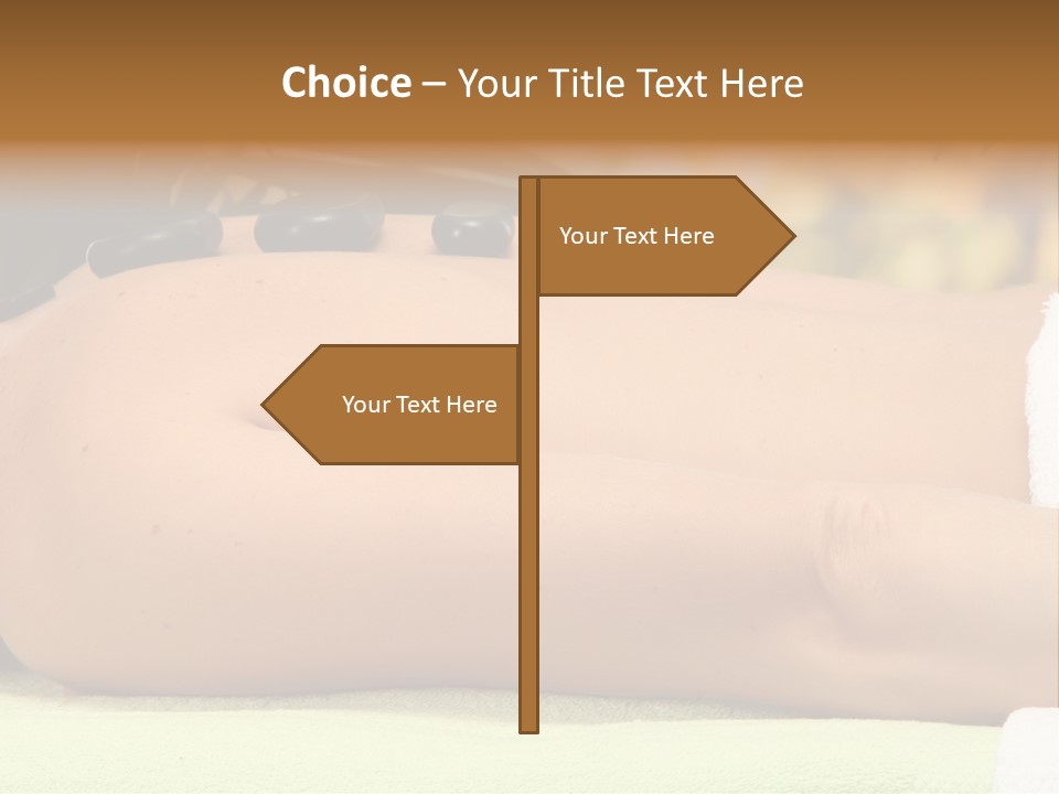 Towel Orchid Treatment PowerPoint Template