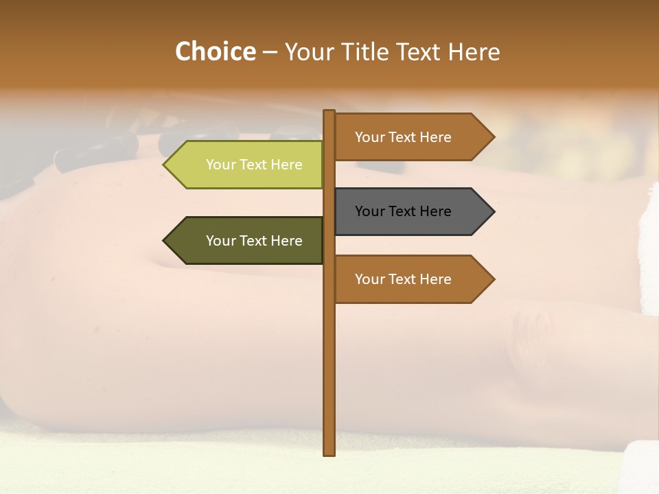 Towel Orchid Treatment PowerPoint Template