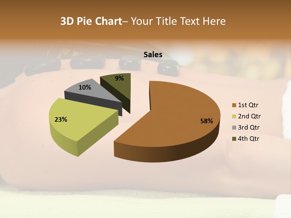 Towel Orchid Treatment PowerPoint Template