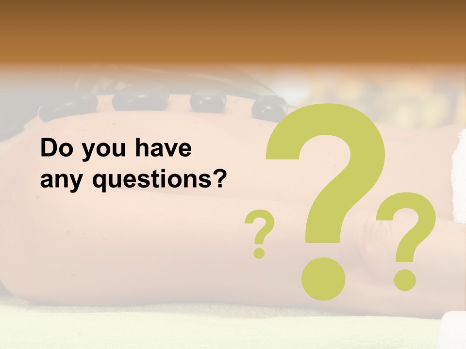 Towel Orchid Treatment PowerPoint Template