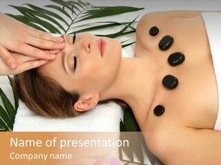 Massaging Young Salon PowerPoint Template