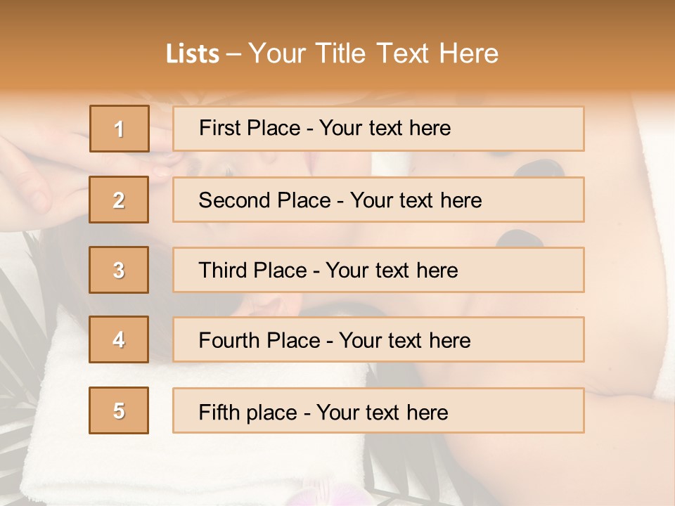 Massaging Young Salon PowerPoint Template