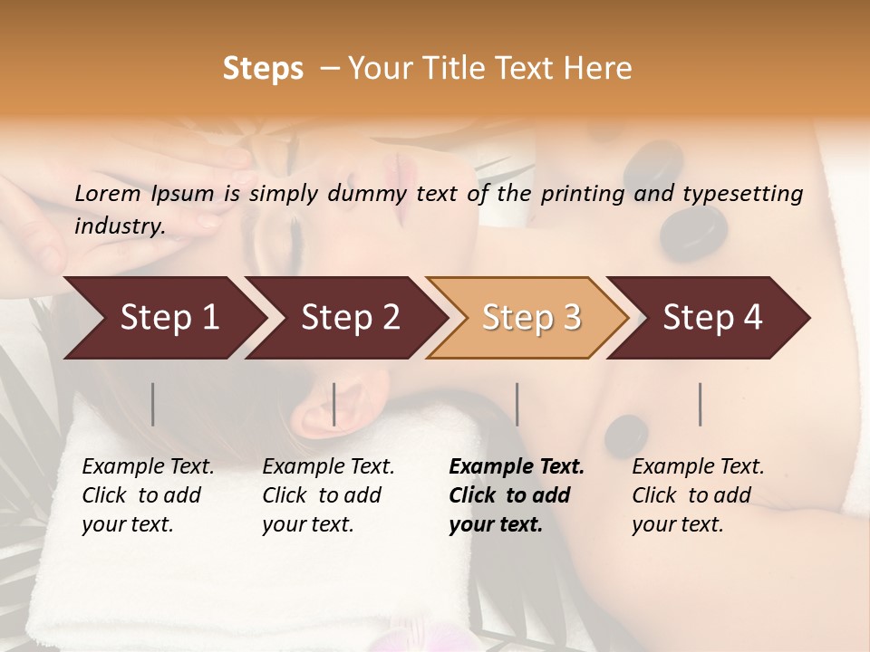 Massaging Young Salon PowerPoint Template