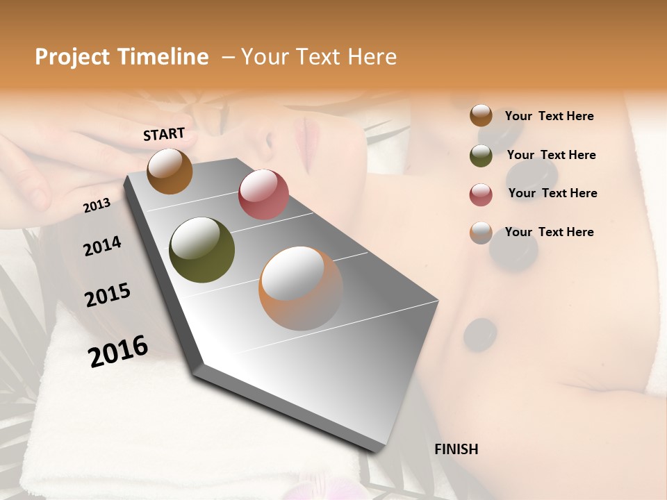 Massaging Young Salon PowerPoint Template