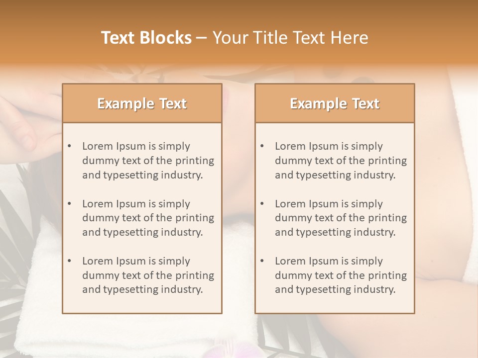 Massaging Young Salon PowerPoint Template