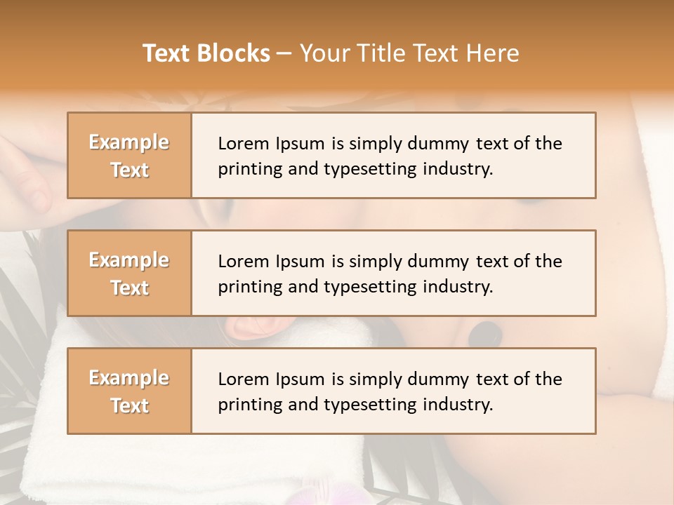 Massaging Young Salon PowerPoint Template