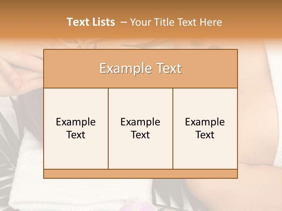 Massaging Young Salon PowerPoint Template