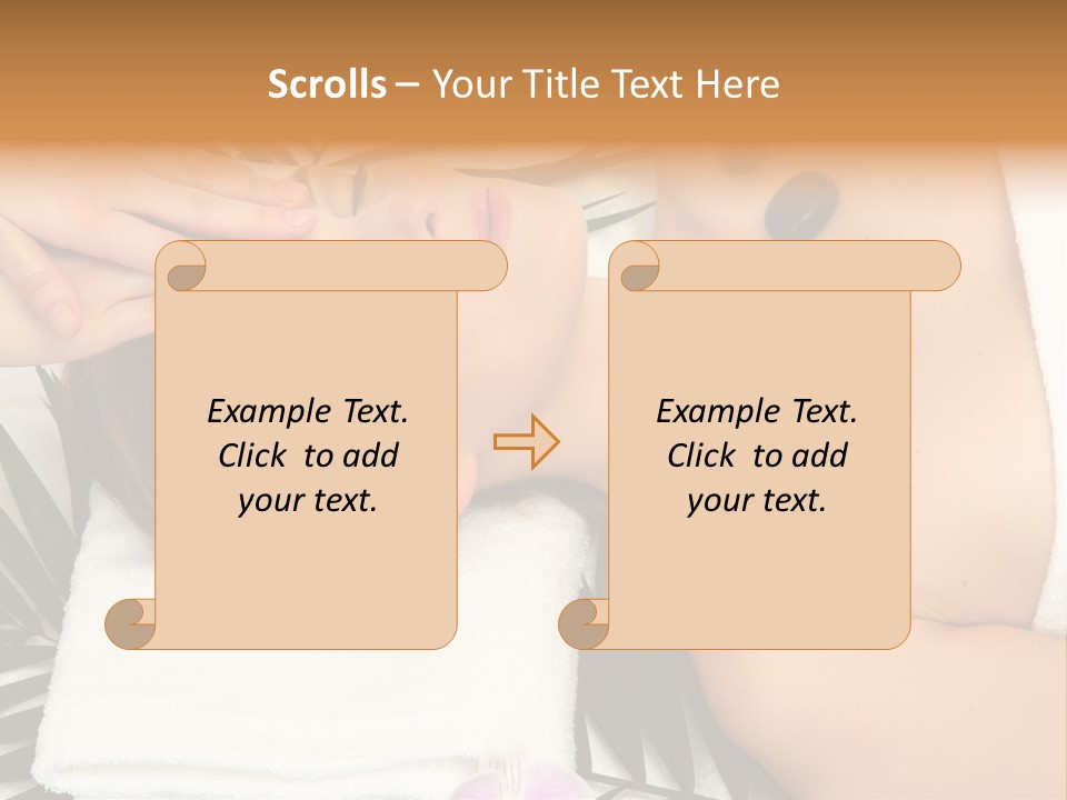 Massaging Young Salon PowerPoint Template