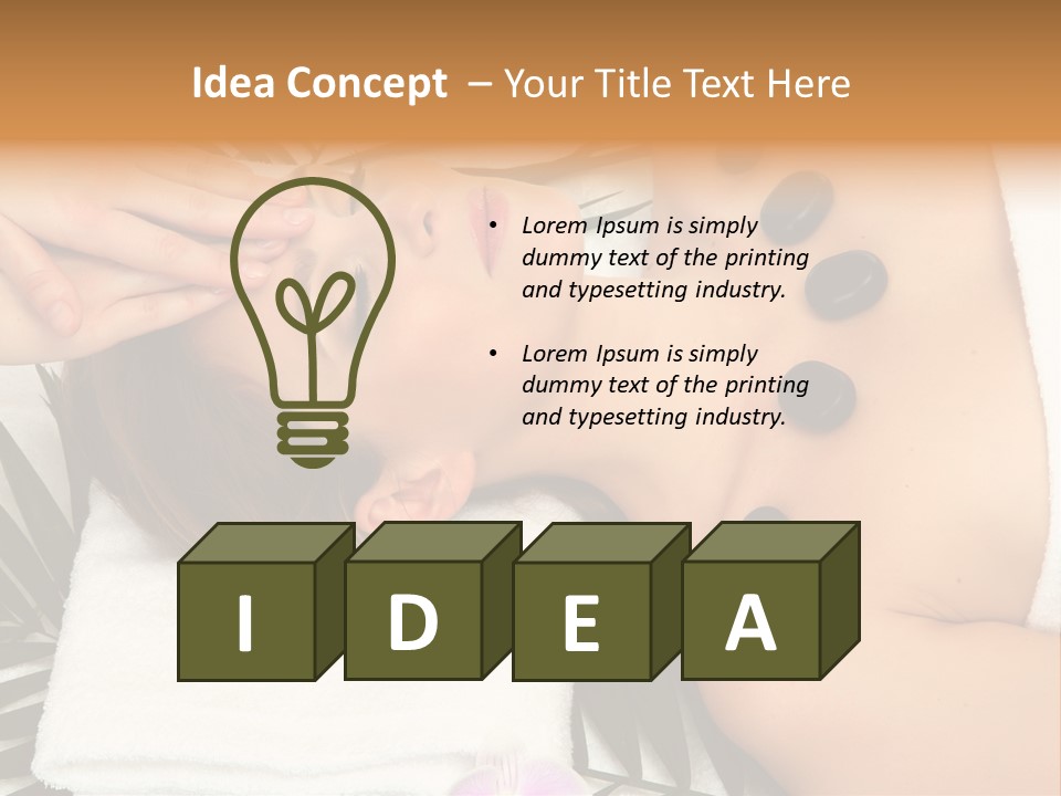 Massaging Young Salon PowerPoint Template