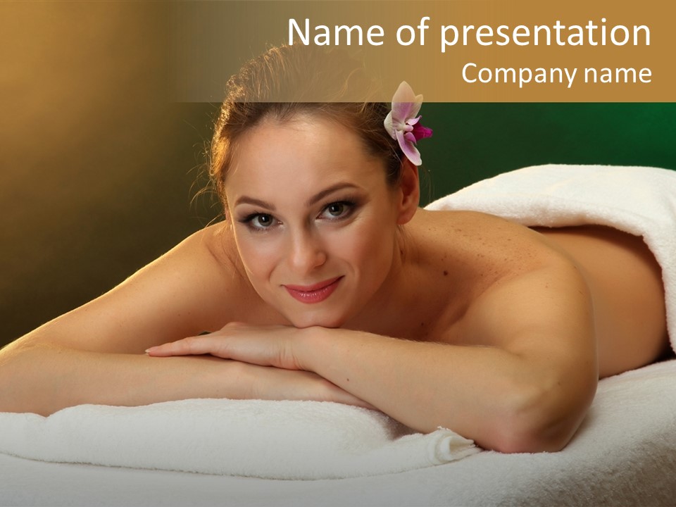 Model Treatment Green PowerPoint Template