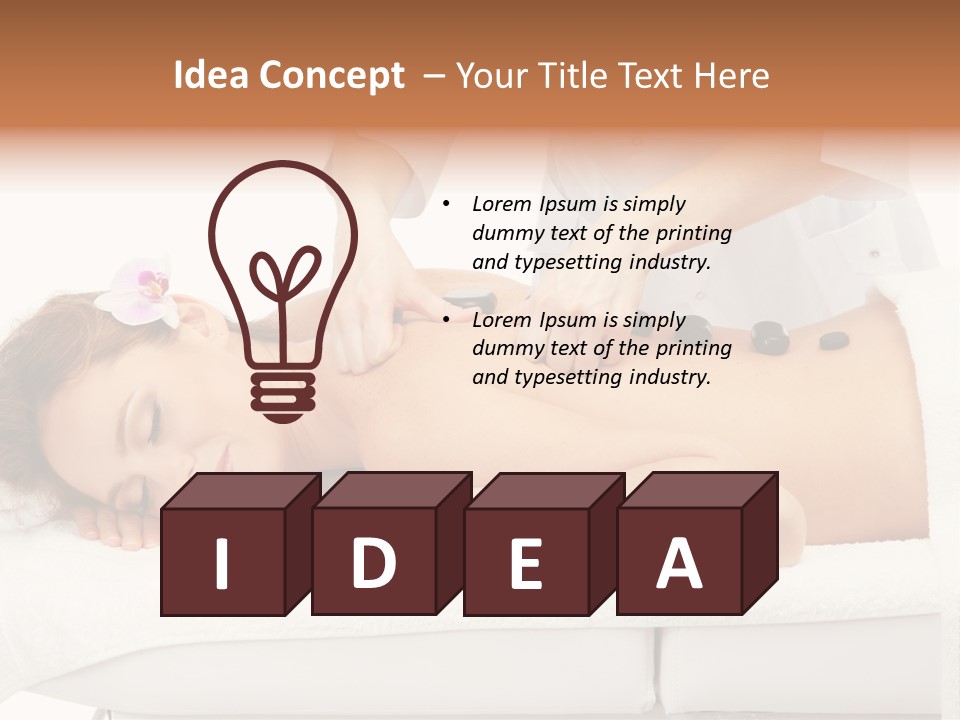 Attractive Lying Isolated PowerPoint Template
