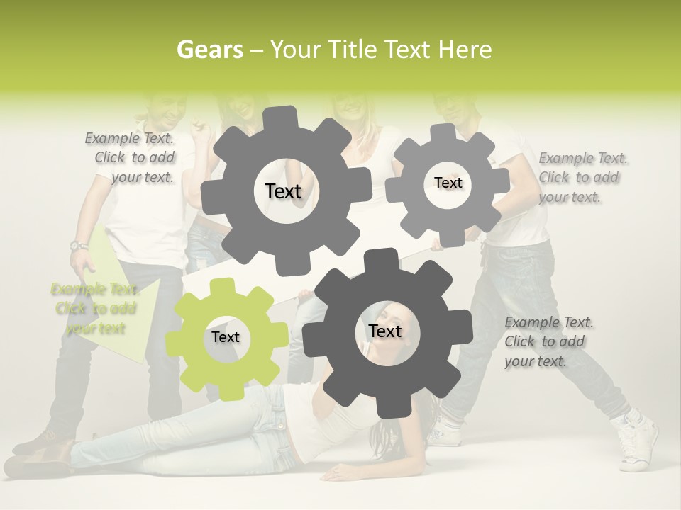 Present Banner Happy PowerPoint Template