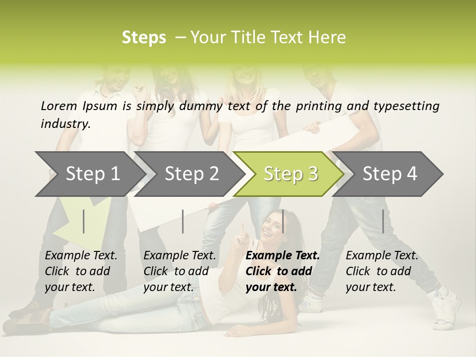 Present Banner Happy PowerPoint Template