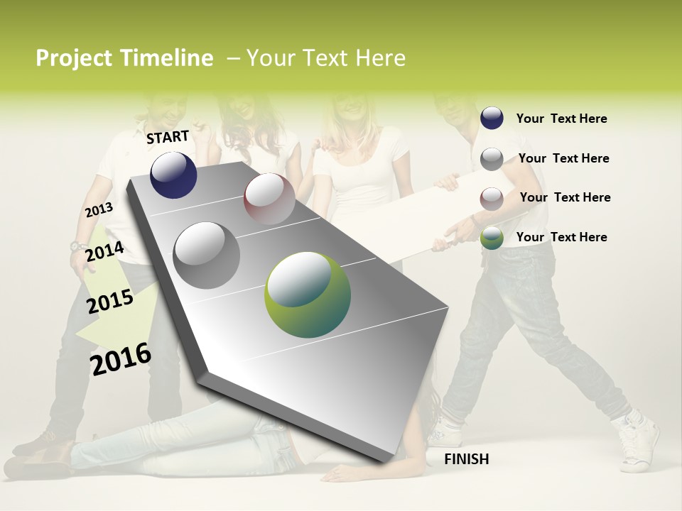 Present Banner Happy PowerPoint Template