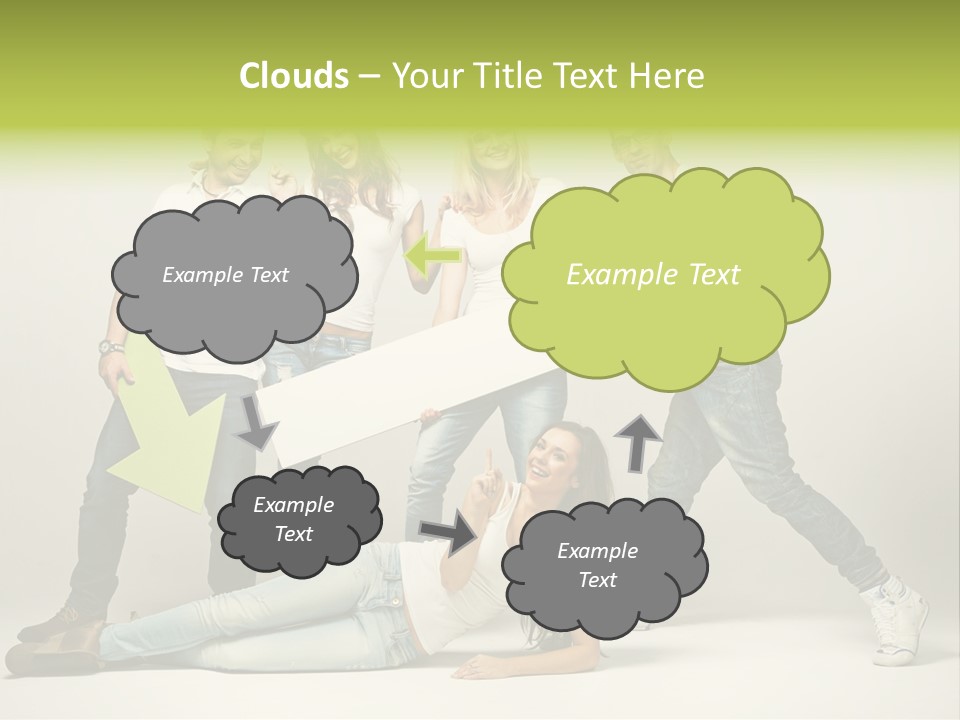 Present Banner Happy PowerPoint Template