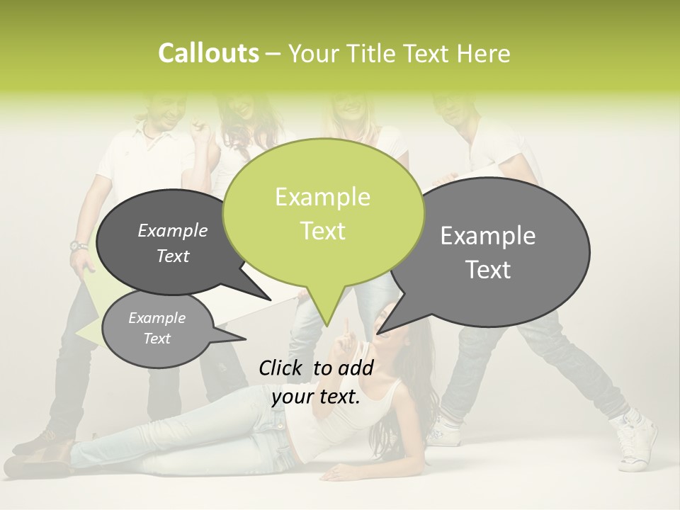 Present Banner Happy PowerPoint Template