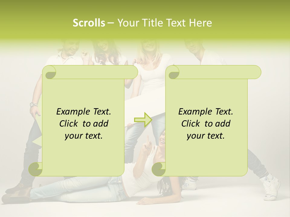 Present Banner Happy PowerPoint Template