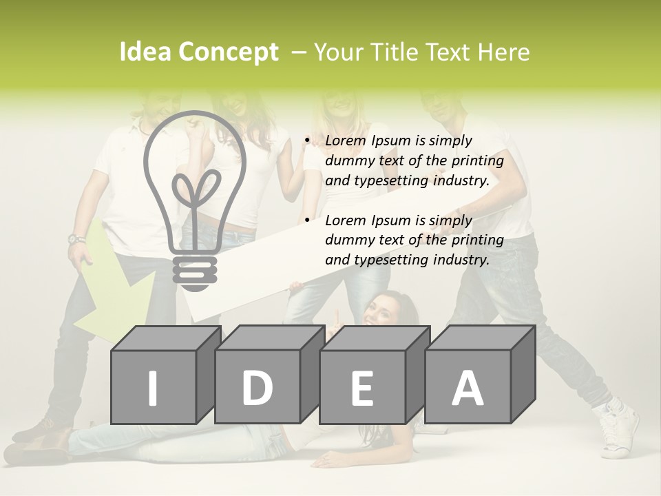 Present Banner Happy PowerPoint Template
