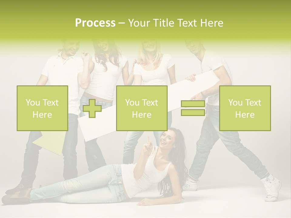 Present Banner Happy PowerPoint Template