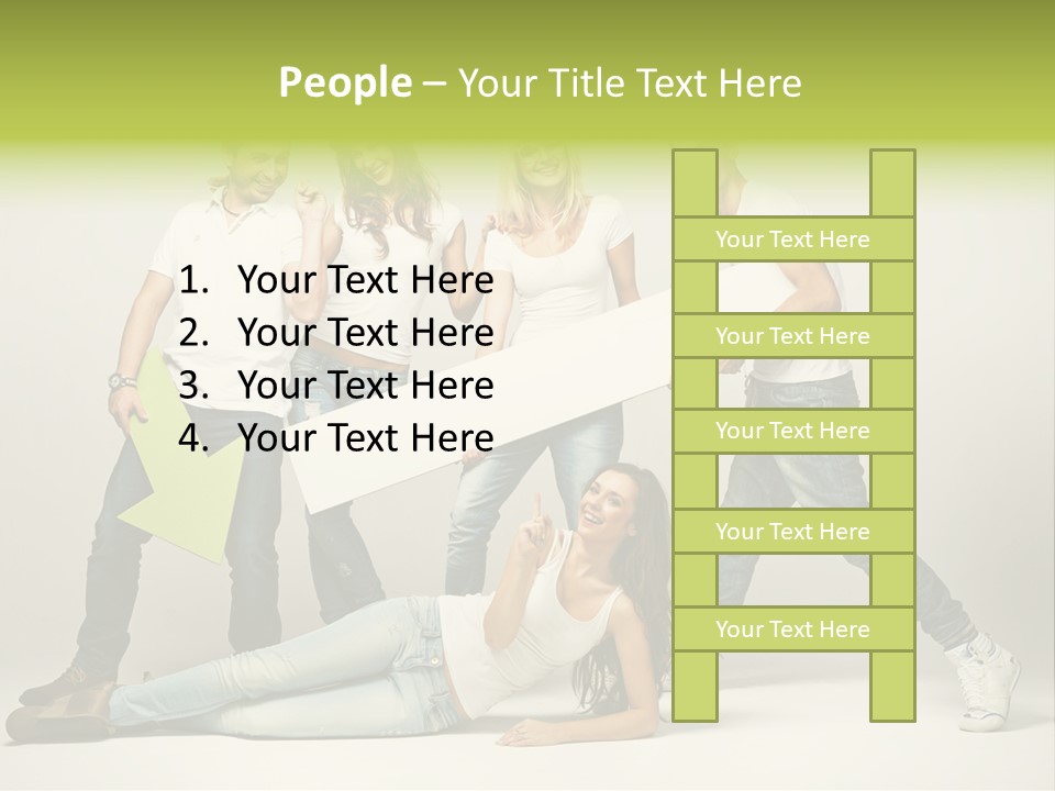 Present Banner Happy PowerPoint Template