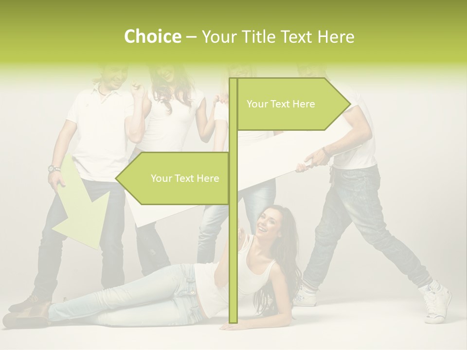 Present Banner Happy PowerPoint Template