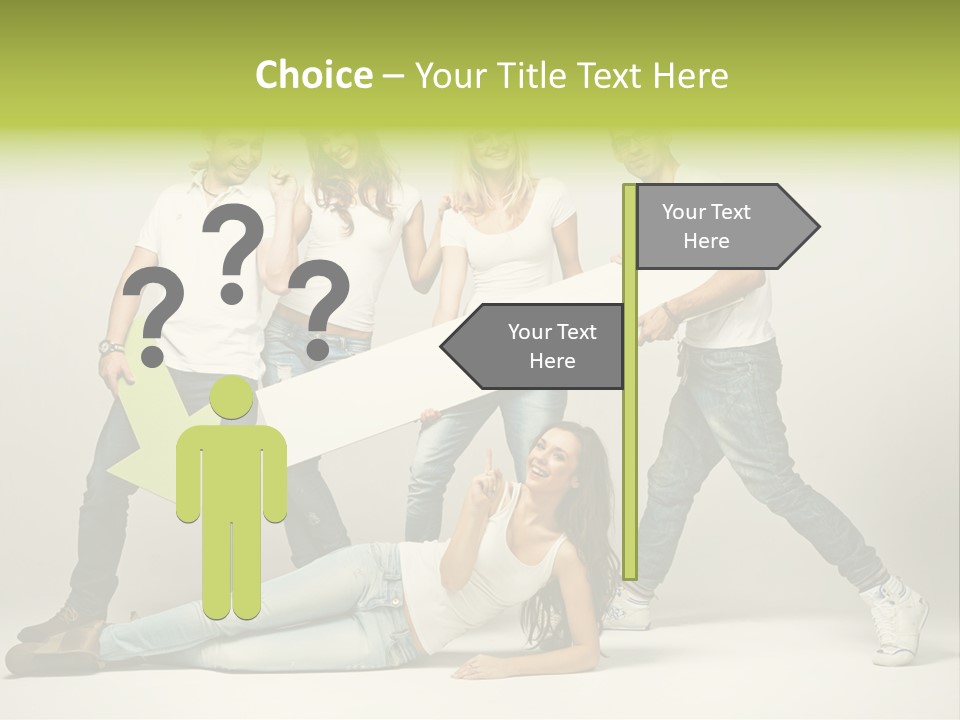 Present Banner Happy PowerPoint Template