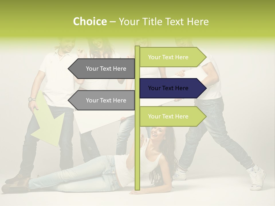 Present Banner Happy PowerPoint Template