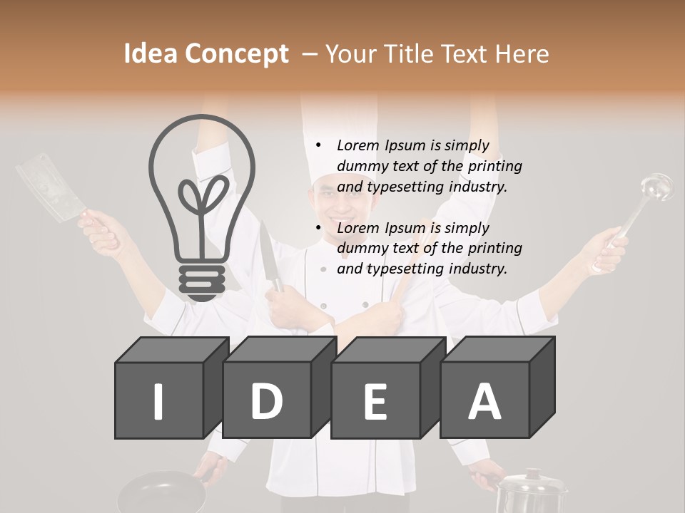 Fast Happy Frying PowerPoint Template