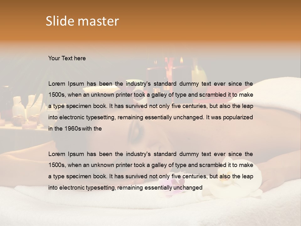 Massaging Stones Beauty PowerPoint Template