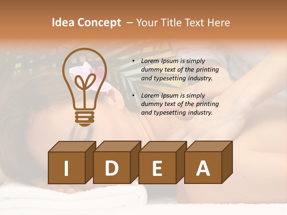 Towel Care Lady PowerPoint Template