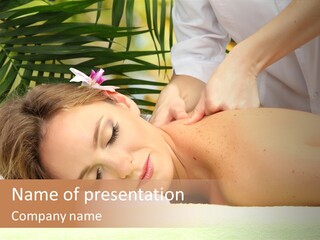 Massage Adorable Body PowerPoint Template