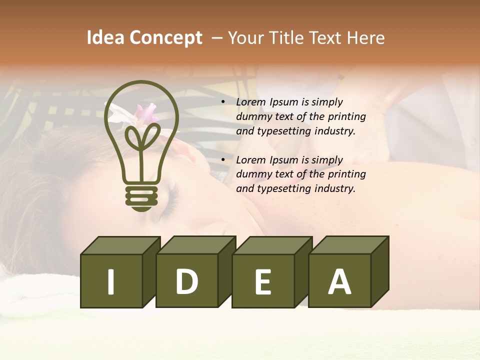 Massage Adorable Body PowerPoint Template