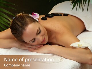 Stones Spa Girl PowerPoint Template