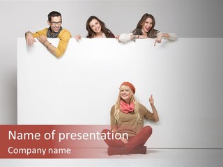 Finger Banner Background PowerPoint Template