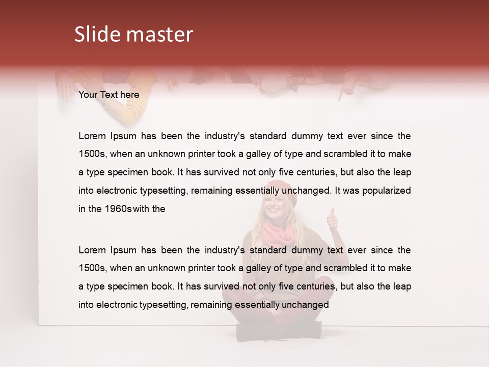 Finger Banner Background PowerPoint Template