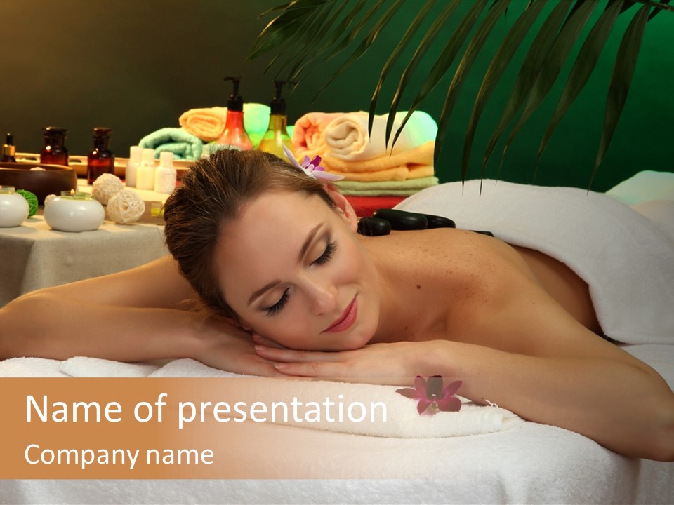 Attractive Stones Aroma PowerPoint Template