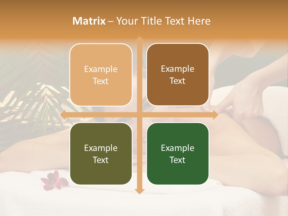 Leaves Towel Enjoy PowerPoint Template