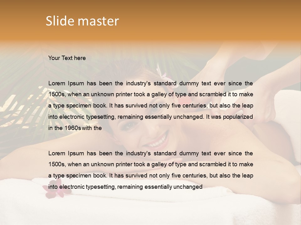 Leaves Towel Enjoy PowerPoint Template