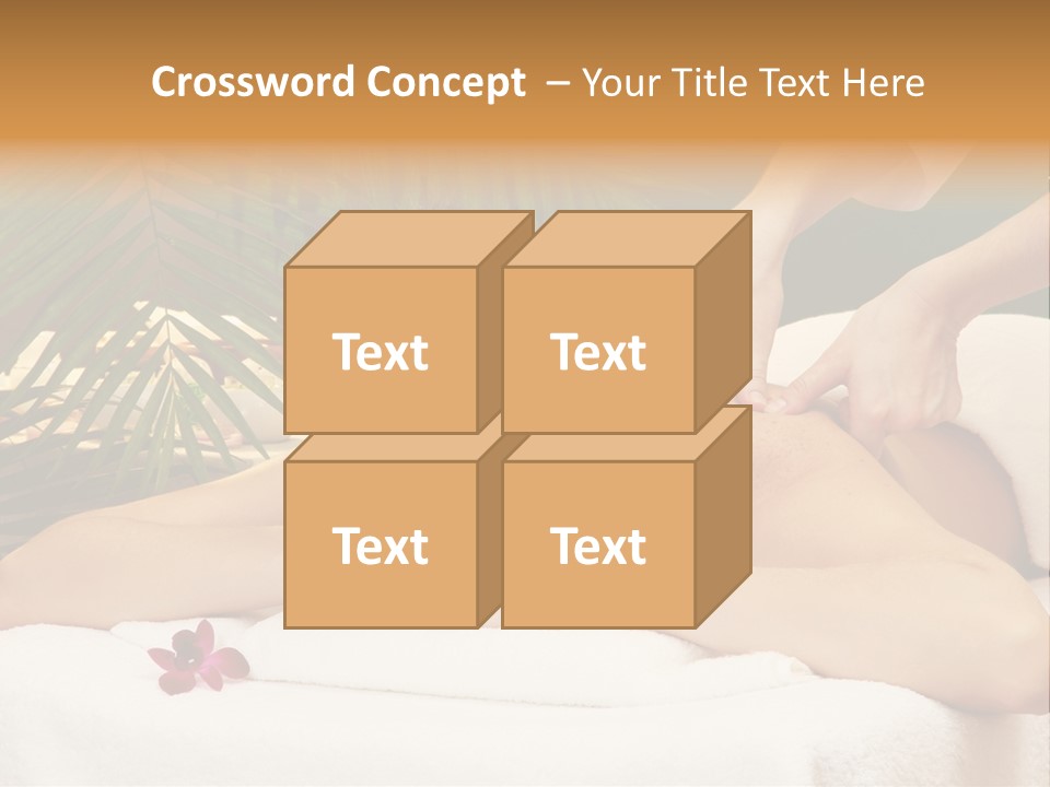 Leaves Towel Enjoy PowerPoint Template