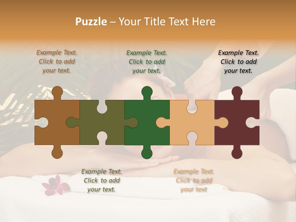 Leaves Towel Enjoy PowerPoint Template