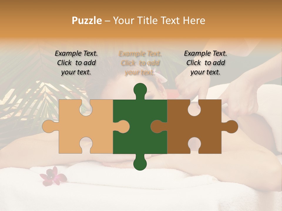 Leaves Towel Enjoy PowerPoint Template